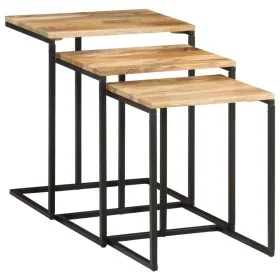 Stackable tables 3 pieces solid acacia wood by , Side tables - Ref: Foro24-372724, Price: 60,85 €, Discount: %