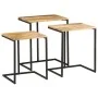 Stackable tables 3 pieces solid acacia wood by , Side tables - Ref: Foro24-372724, Price: 60,85 €, Discount: %