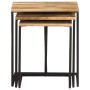 Stackable tables 3 pieces solid acacia wood by , Side tables - Ref: Foro24-372724, Price: 61,70 €, Discount: %