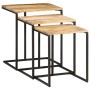 Stackable tables 3 pieces solid acacia wood by , Side tables - Ref: Foro24-372724, Price: 61,70 €, Discount: %