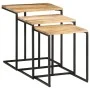 Stackable tables 3 pieces solid acacia wood by , Side tables - Ref: Foro24-372724, Price: 60,85 €, Discount: %