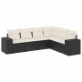 6-piece garden sofa set and black synthetic rattan cushions by , Garden sets - Ref: Foro24-3254943, Price: 389,85 €, Discount: %