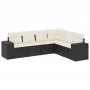 6-teiliges Gartensofa-Set und schwarze synthetische Rattankissen von , Gartensets - Ref: Foro24-3254943, Preis: 390,55 €, Rab...