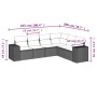 6-piece garden sofa set and black synthetic rattan cushions by , Garden sets - Ref: Foro24-3254943, Price: 389,85 €, Discount: %