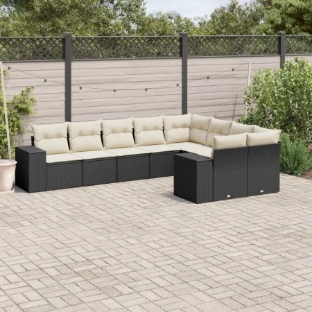 8-piece garden sofa set and black synthetic rattan cushions by , Garden sets - Ref: Foro24-3255373, Price: 568,51 €, Discount: %