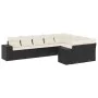 8-piece garden sofa set and black synthetic rattan cushions by , Garden sets - Ref: Foro24-3255373, Price: 568,51 €, Discount: %