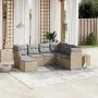 Garden sofa set with beige cushions mix 7 pieces PE rattan by , Garden sets - Ref: Foro24-3263215, Price: 419,05 €, Discount: %