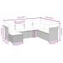 Gartensofa-Set mit beigem Kissenmix, 7-teilig aus PE-Rattan von , Gartensets - Ref: Foro24-3263215, Preis: 425,40 €, Rabatt: %