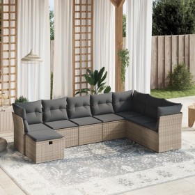 Set de sofás de jardín 8 pzas y cojines ratán sintético gris de , Conjuntos de jardín - Ref: Foro24-3263276, Precio: 466,81 €...