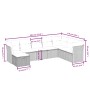 8-piece garden sofa set and gray synthetic rattan cushions by , Garden sets - Ref: Foro24-3263276, Price: 466,81 €, Discount: %