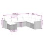 7-piece garden sofa set with gray PE rattan cushions by , Garden sets - Ref: Foro24-3263526, Price: 416,18 €, Discount: %