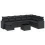 Set de sofás de jardín 8 piezas y cojines ratán sintético negro by , Garden sets - Ref: Foro24-3263591, Price: 557,40 €, Disc...