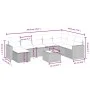 8-teiliges Gartensofa-Set und Kissen aus schwarzem Kunststoff-Rattan. von , Gartensets - Ref: Foro24-3263591, Preis: 569,39 €...