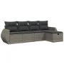 Juego de sofás jardín con cojines 5 pzas ratán sintético gris von , Gartensets - Ref: Foro24-3264086, Preis: 317,95 €, Rabatt: %