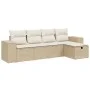 Garden sofa set with cushions 5 pieces beige synthetic rattan by , Garden sets - Ref: Foro24-3264394, Price: 358,34 €, Discou...