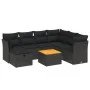 8-teiliges Gartensofa-Set und schwarze synthetische Rattankissen von , Gartensets - Ref: Foro24-3264737, Preis: 493,29 €, Rab...