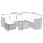8-teiliges Gartensofa-Set und schwarze synthetische Rattankissen von , Gartensets - Ref: Foro24-3264737, Preis: 480,87 €, Rab...