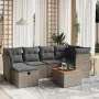 Set de sofás de jardín 7 piezas con cojines ratán PE gris by , Garden sets - Ref: Foro24-3264728, Price: 396,58 €, Discount: %