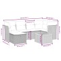 Set de sofás de jardín 7 piezas con cojines ratán PE gris de , Conjuntos de jardín - Ref: Foro24-3264728, Precio: 391,69 €, D...
