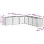 Black PP planter 160x160x53 cm by , Pots and planters - Ref: Foro24-367868, Price: 222,53 €, Discount: %