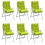Kissen für niedrige Rückenlehne, 6 Stück, glänzender grüner Oxford-Stoff von , Kissen für Stühle und Sofas - Ref: Foro24-3777...