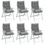 Kissen für niedrige Rückenlehne, 6 Stück, grauer Oxford-Stoff von , Kissen für Stühle und Sofas - Ref: Foro24-377676, Preis: ...
