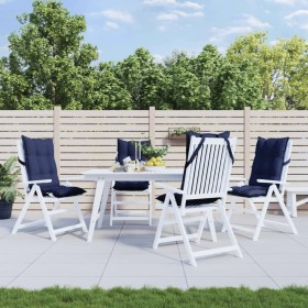 Kissen für Hochlehner, 4 Stück, marineblauer Oxford-Stoff von , Kissen für Stühle und Sofas - Ref: Foro24-377669, Preis: 97,5...