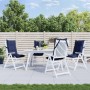 Kissen für Hochlehner, 4 Stück, marineblauer Oxford-Stoff von , Kissen für Stühle und Sofas - Ref: Foro24-377669, Preis: 97,5...