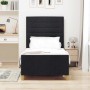 Estructura de cama con cabecera Negro 100 x 200 cm tela