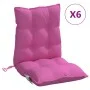 Kissen für niedrige Rückenlehne, 6 Stück, rosa Oxford-Stoff von , Kissen für Stühle und Sofas - Ref: Foro24-377733, Preis: 10...