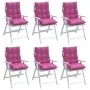 Kissen für niedrige Rückenlehne, 6 Stück, rosa Oxford-Stoff von , Kissen für Stühle und Sofas - Ref: Foro24-377733, Preis: 10...