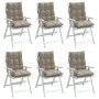 Low back chair cushions 6 pcs gray taupe Oxford fabric by , Cushions for chairs and sofas - Ref: Foro24-377697, Price: 120,10...