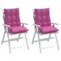 2 Stück Stuhlkissen mit niedriger Rückenlehne, rosa Oxford-Stoff von , Kissen für Stühle und Sofas - Ref: Foro24-377731, Prei...