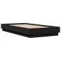 Bed frame with LED lights black 75x190 cm by , Beds and slatted bases - Ref: Foro24-839547, Price: 100,14 €, Discount: %