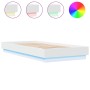 Bettgestell mit weißen LED-Leuchten 90x200 cm von , Betten und Lattenroste - Ref: Foro24-839511, Preis: 110,44 €, Rabatt: %