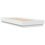 Bed frame with white LED lights 90x200 cm by , Beds and slatted bases - Ref: Foro24-839511, Price: 110,44 €, Discount: %