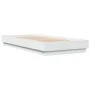 Bed frame with white LED lights 90x200 cm by , Beds and slatted bases - Ref: Foro24-839511, Price: 109,05 €, Discount: %