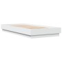 Bed frame with white LED lights 90x200 cm by , Beds and slatted bases - Ref: Foro24-839511, Price: 110,44 €, Discount: %