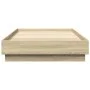 Bed frame with LED lights Sonoma oak 90x200 cm by , Beds and slatted bases - Ref: Foro24-839513, Price: 102,29 €, Discount: %