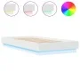Bettgestell mit weißen LED-Leuchten 90x190 cm von , Betten und Lattenroste - Ref: Foro24-839539, Preis: 102,68 €, Rabatt: %