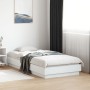 Bettgestell mit weißen LED-Leuchten 90x190 cm von , Betten und Lattenroste - Ref: Foro24-839539, Preis: 103,75 €, Rabatt: %