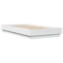 Bed frame with white LED lights 90x190 cm by , Beds and slatted bases - Ref: Foro24-839539, Price: 102,68 €, Discount: %