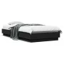 Bed frame with LED lights black 100x200 cm by , Beds and slatted bases - Ref: Foro24-839505, Price: 112,68 €, Discount: %
