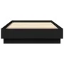 Bed frame with LED lights black 100x200 cm by , Beds and slatted bases - Ref: Foro24-839505, Price: 112,68 €, Discount: %