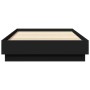 Estructura de cama con luces LED negro 100x200 cm de , Camas y somieres - Ref: Foro24-839505, Precio: 117,49 €, Descuento: %