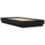 Bed frame with LED lights black 100x200 cm by , Beds and slatted bases - Ref: Foro24-839505, Price: 112,68 €, Discount: %
