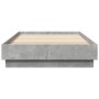 Concrete gray bed frame with LED lights 100x200 cm by , Beds and slatted bases - Ref: Foro24-839507, Price: 107,92 €, Discoun...