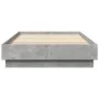 Concrete gray bed frame with LED lights 100x200 cm by , Beds and slatted bases - Ref: Foro24-839507, Price: 106,55 €, Discoun...