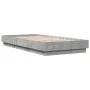 Concrete gray bed frame with LED lights 100x200 cm by , Beds and slatted bases - Ref: Foro24-839507, Price: 106,55 €, Discoun...