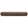 Bed frame with LED lights brown oak 90x190 cm by , Beds and slatted bases - Ref: Foro24-839545, Price: 103,12 €, Discount: %
